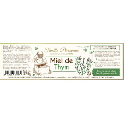 Miel de Thym - Famille Perroneau-